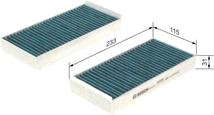 Bosch A8544 - Innenraumfilter Filter+ Antibakterielle Innenraumfilter, Antibakterielle Innenraumfilt