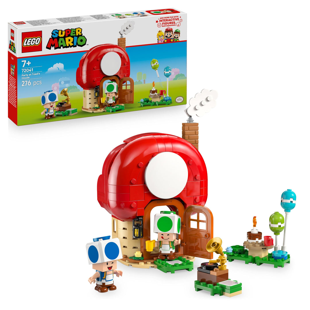 LEGO Super Mario Party bei Toads Haus - Interaktives Set mit 2 Figuren, Küche, Schlafzimmer & Pickni