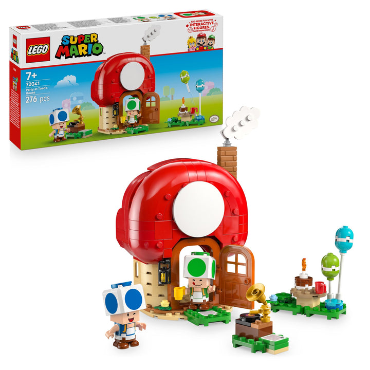 LEGO Super Mario Party bei Toads Haus - Interaktives Set mit 2 Figuren, Küche, Schlafzimmer & Pickni