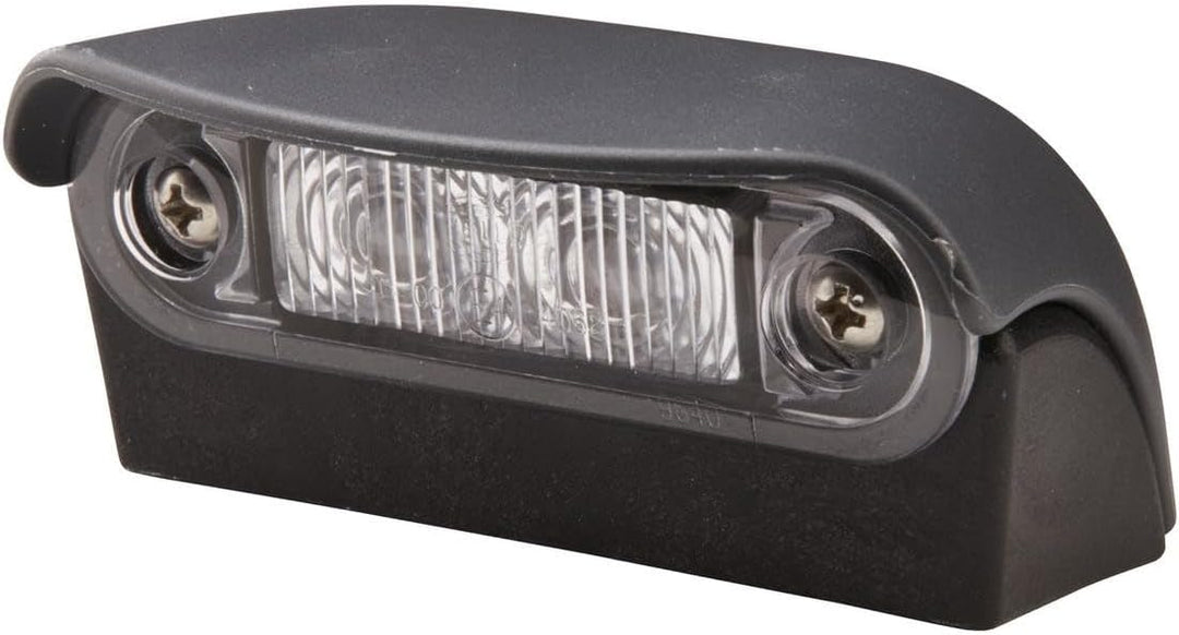 HELLA - Kennzeichenleuchte - LED - 12/24V - Anbau/Schraubanschluss - Lichtscheibenfarbe: glasklar -
