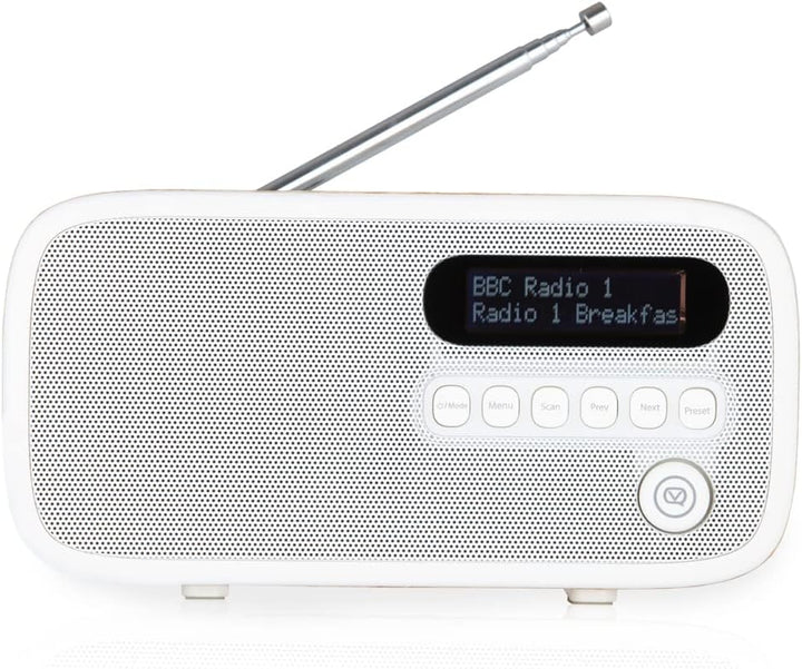 VQ Dexter Radio DAB Plus/DAB mit FM, 3 Watts Stereo Lautsprecher und LCD Bildschirm - Batteriebetrie