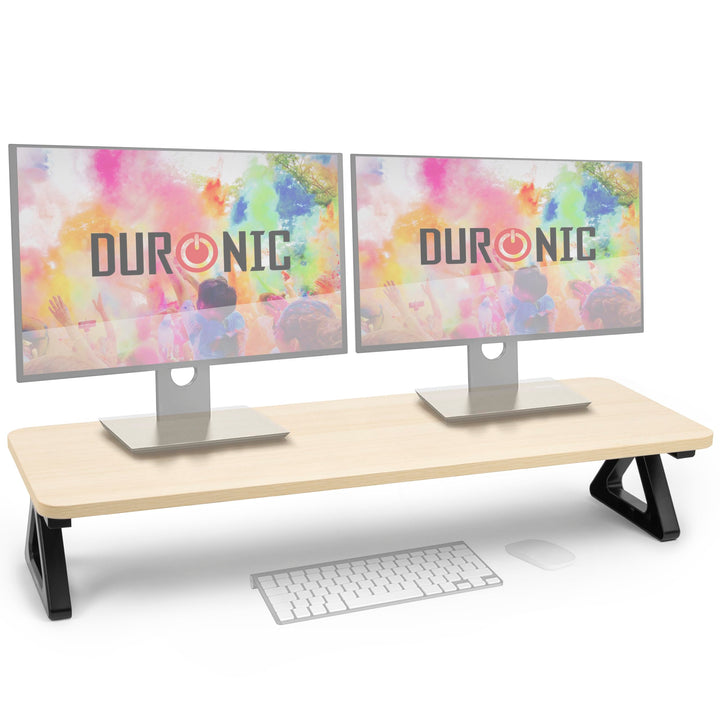Duronic DM06-2 NL Monitorständer, 82 x 30 cm, Schreibtischaufsatz Erhöhung Bildschirmständer, Dual M