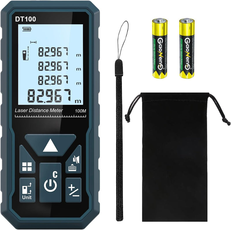 Entfernungsmesser, HANMATEK DT100 100M Digitales Laser Entfernungsmesse mit LCD Hintergrundbeleuchtu