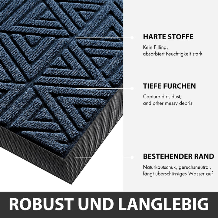 Yimobra Fussmatte für den Aussenbereich, strapazierfähige und langlebige Eingangsmatte für den Ausse
