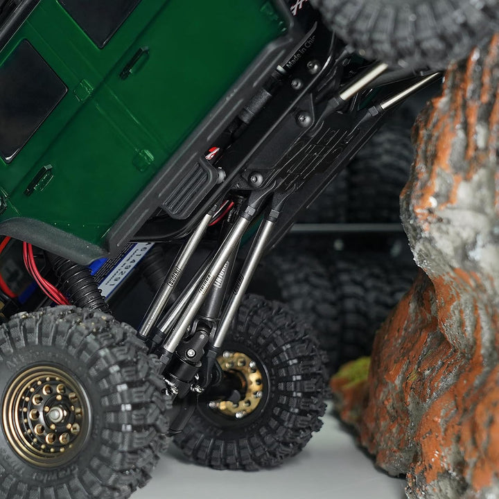 INJORA Gerade Chassis Lenker Edelstahl Link Set für TRX4M Upgrade 1/18 RC Crawler