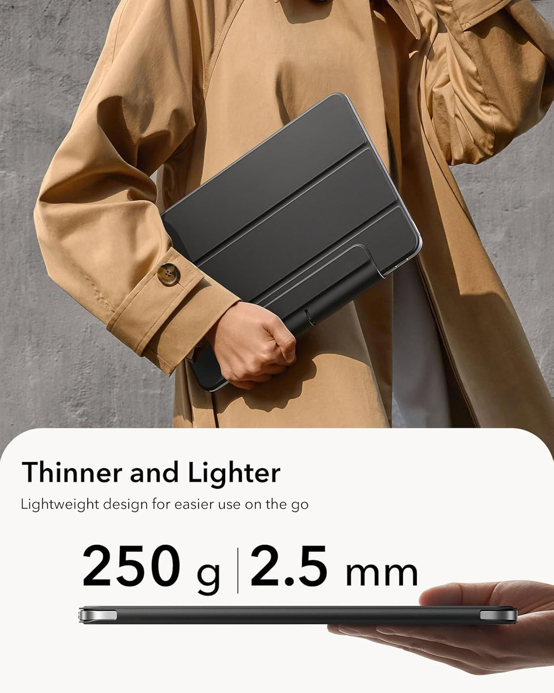 ESR für iPad Air 11 Zoll 2024 Hülle M2, iPad Air 6/5/4 Hülle 2022/2020 10,9 Zoll, Starke Magnetbefes