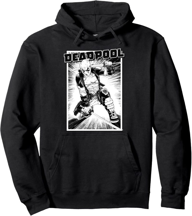 Marvel Deadpool Comic Action Pose Pullover Hoodie