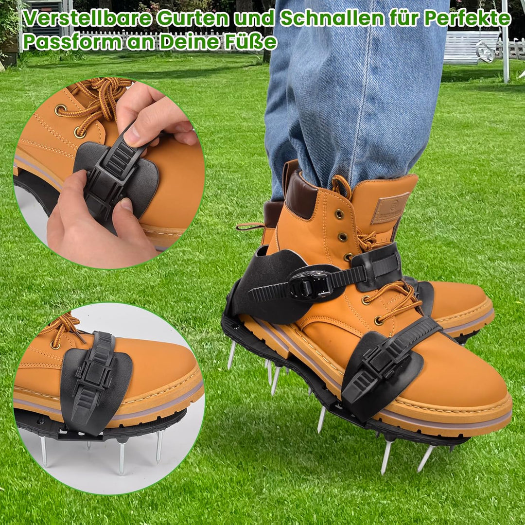 Nagelschuhe Rasenlüfter Schuhe Für Rasen Aerifizierer - Rasenbelüfter Vertikutierer Für Belüften Lüf