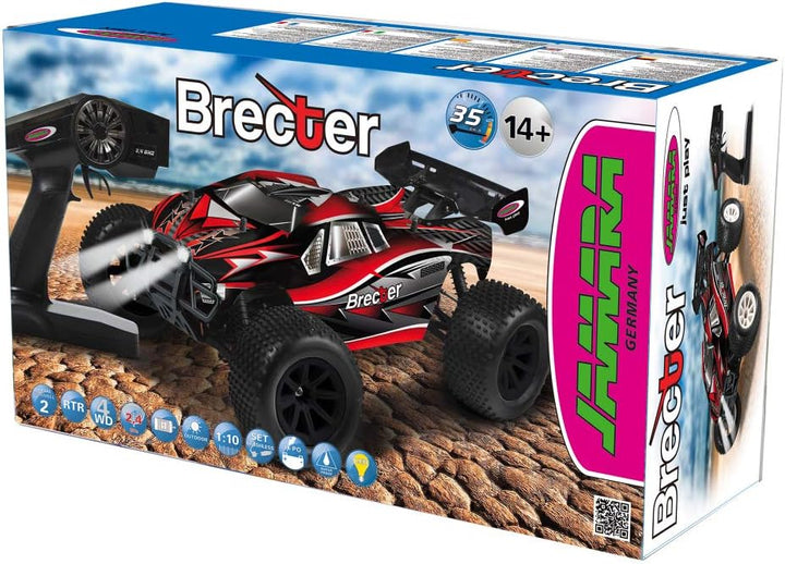 JAMARA 059740 Brecter Truggy 1:10 BL 4WD Lipo 2,4GHz LED-Brushless Motor 3200KV, Regler 60 A, Wheely