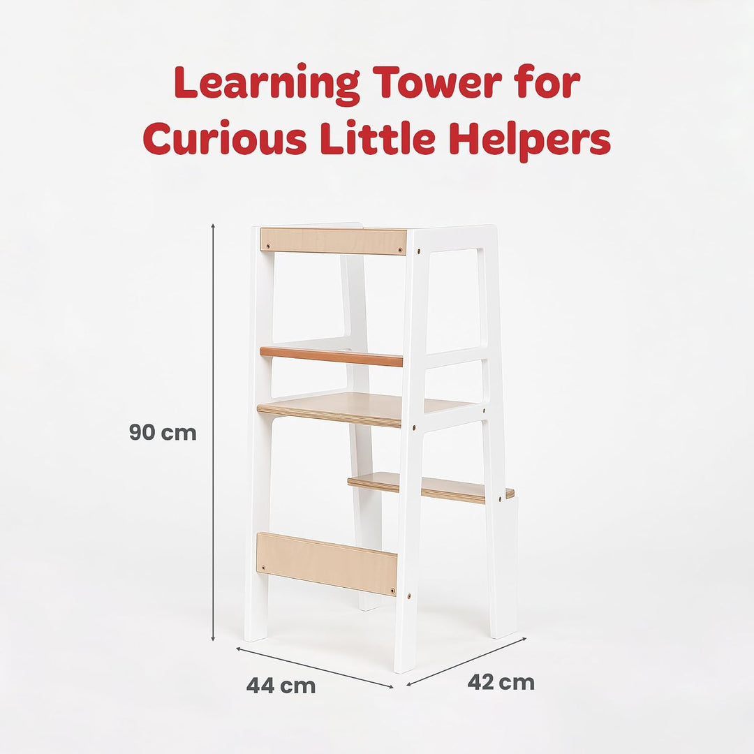 CHILDHOME, Beobachtungsturm Montessori, Lernturm für Kinder, sicher, 2 Höhen, ab 18 Monaten bis 100