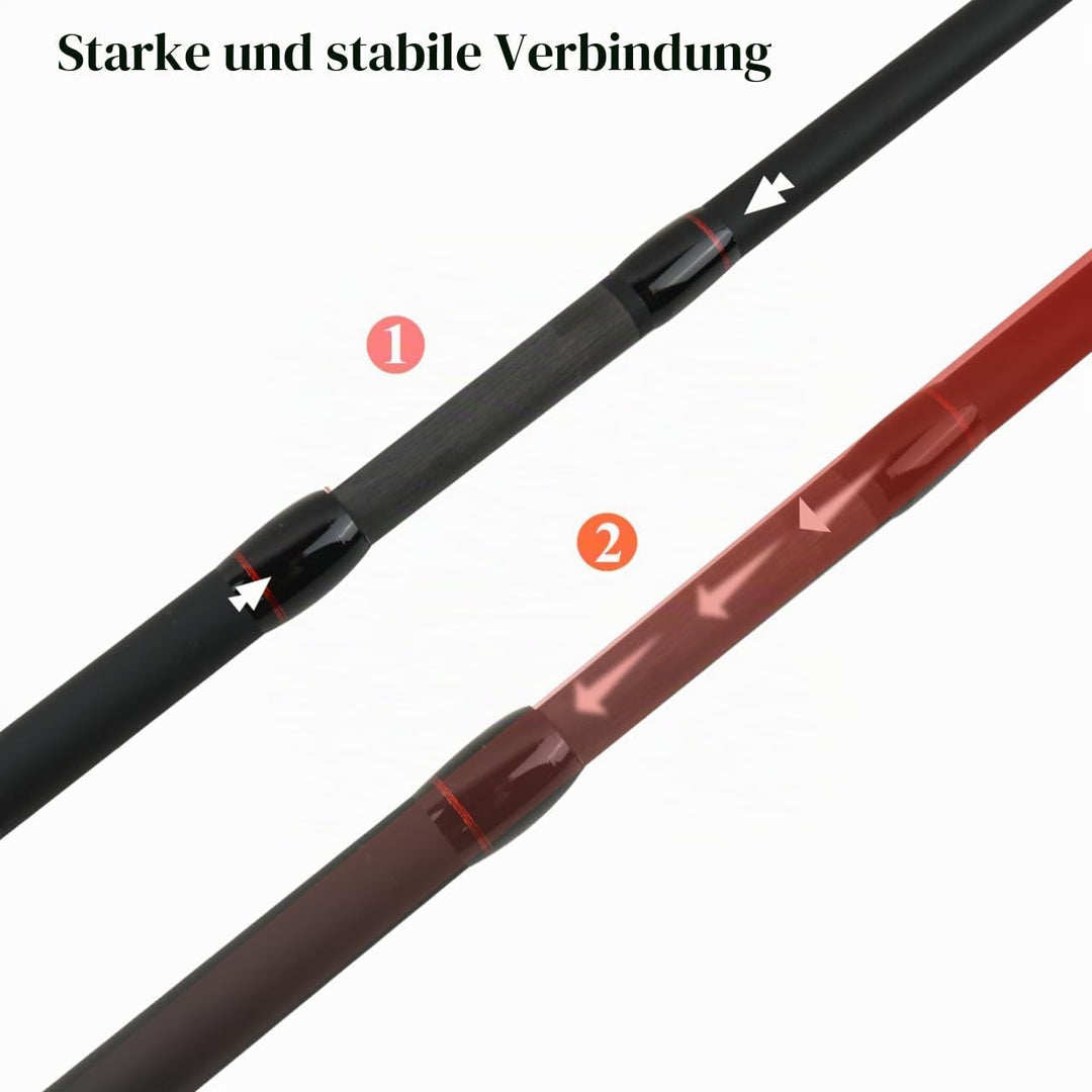 BNTTEAM Mini 19BB Baitcasting-Rolle und Ruten Kombination Spincasting-Sets aus Hartkohlefaser telesk