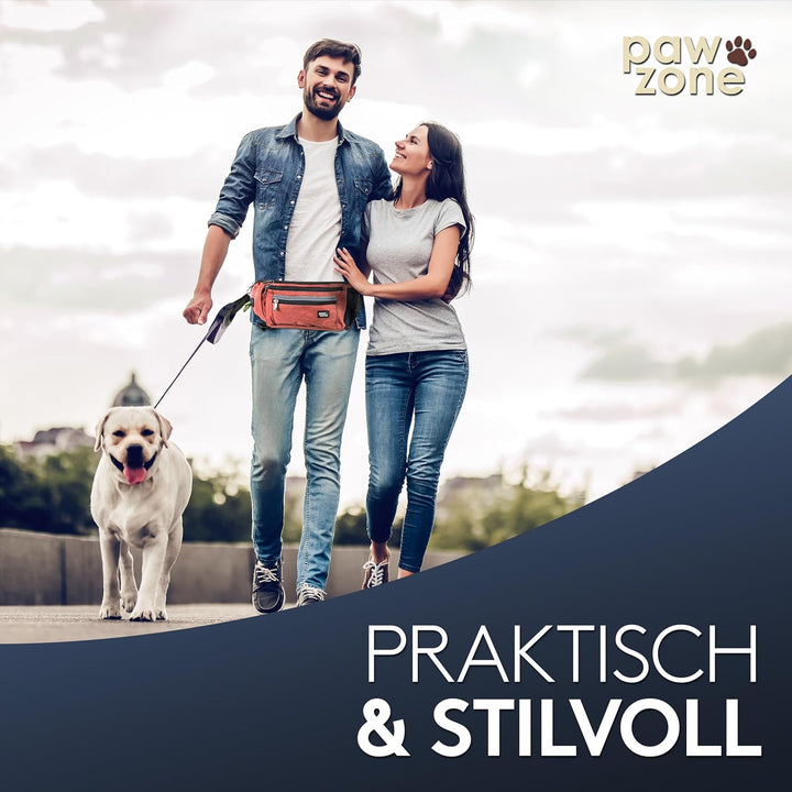 PAWZONE® Futterbeutel Hunde - Leckerlibeutel für Hunde - Bauchtasche für Hunde Zubehör - Leckerlieta