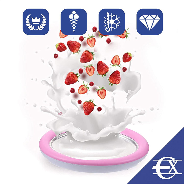 EUROXANTY Eis-Grillplatte | Eis-Gerät | Spiegeleis | Kühlplatte | Handwerk Eis | Inklusive 2 Schaufe