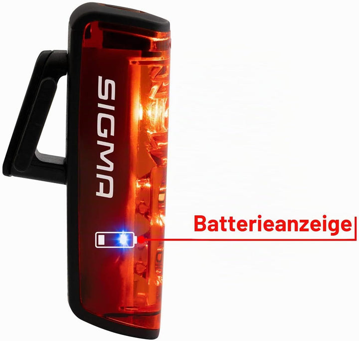SIGMA SPORT - Blaze | LED Fahrradlicht | StVZO zugelassenes, akkubetriebenes Rücklicht mit Bremslich