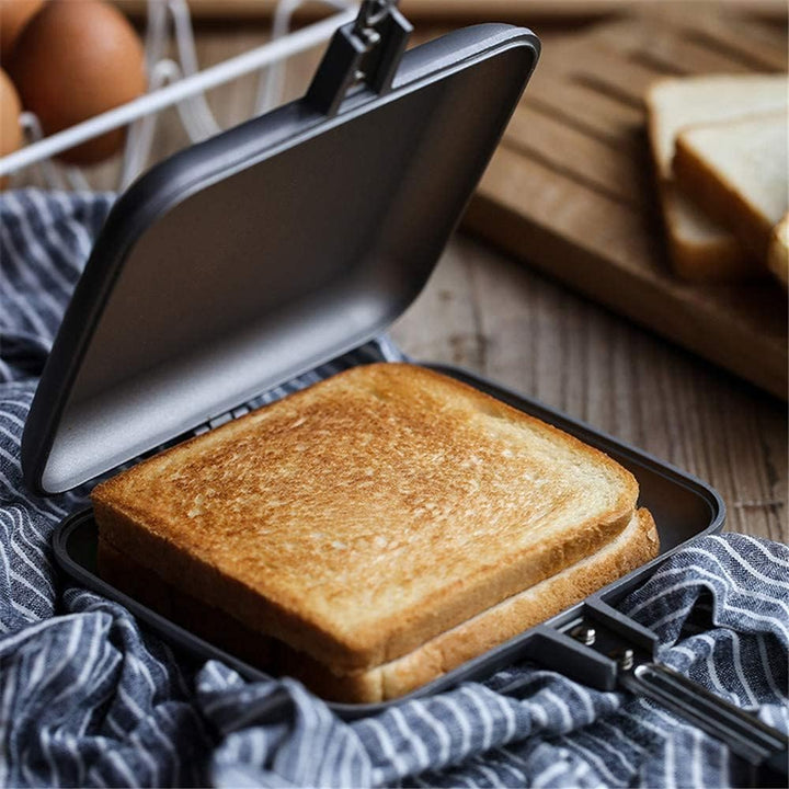 Towwoo Doppelseitige Bratpfanne, Sandwichmaker Camping, Antihaftbeschichtet, Beidseitige Tortillas S