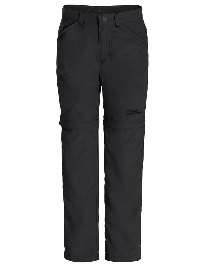 Jack Wolfskin Unisex Kinder Wanderhose Safari Zip Off Pants K 104 Schwarz, 104 Schwarz
