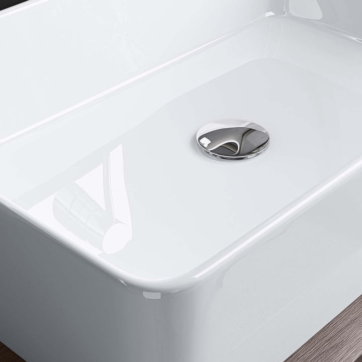 Mai & Mai Aufsatzwaschbecken aus Keramik, weiss mit Nano-Beschichtung Brüssel105D Breite: 58 cm Weis
