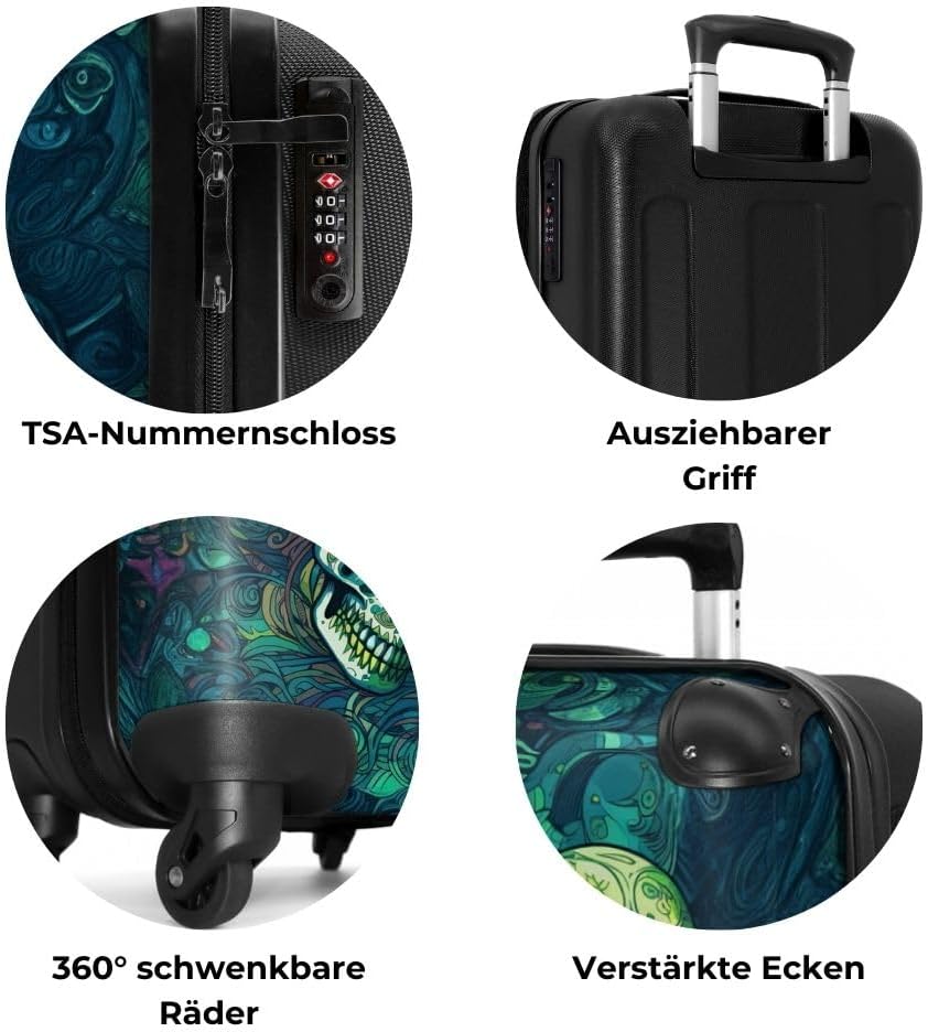 NoBoringSuitcases.com® Handgepäck, Hartschalenkoffer mit TSA Schloss, Trolley, Reisekoffer, Carry on