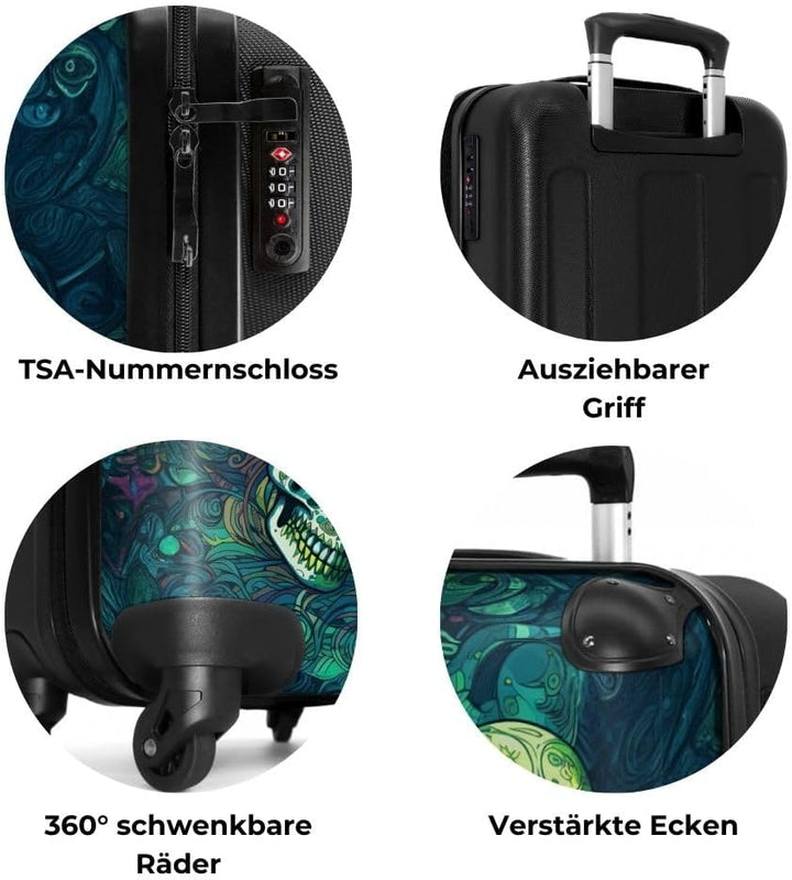 NoBoringSuitcases.com® Handgepäck, Hartschalenkoffer mit TSA Schloss, Trolley, Reisekoffer, Carry on