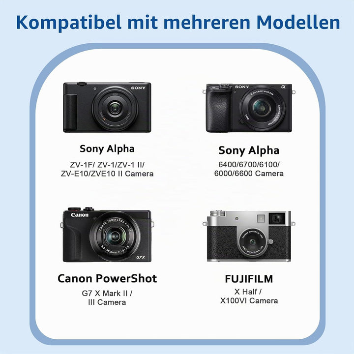 XANAD Tasche für Sony Alpha 6700/6400 / 6100 / ZV-1 / ZV-1 II/ZV-E10 / ZVE10 ll/ZV-1F / FUJIFILM X10
