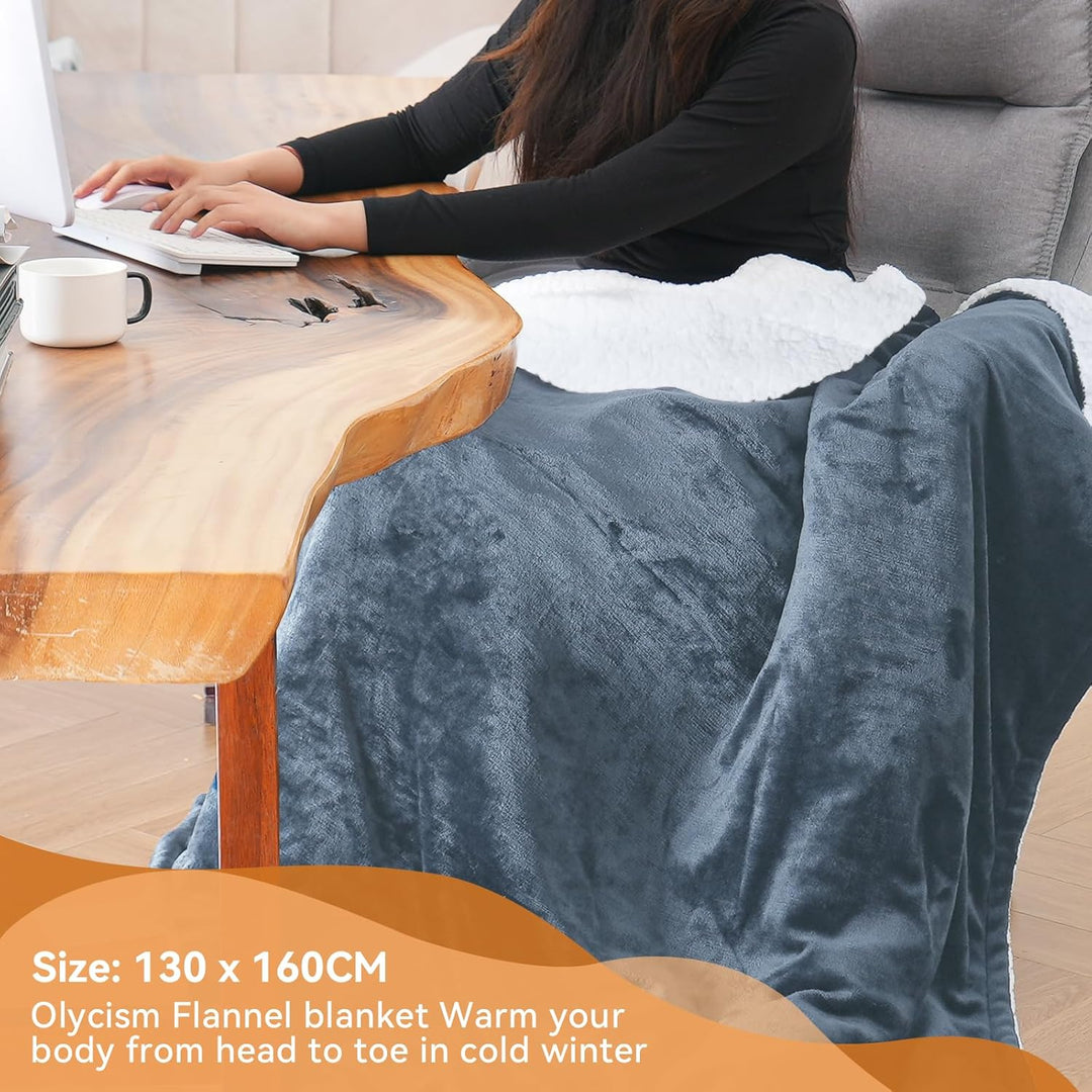 Heizdecke 160x130cm mit Abschaltautomatik 9 Heizstufen & 10 Auto-Aus-Timern. Überhitzungsschutz wasc