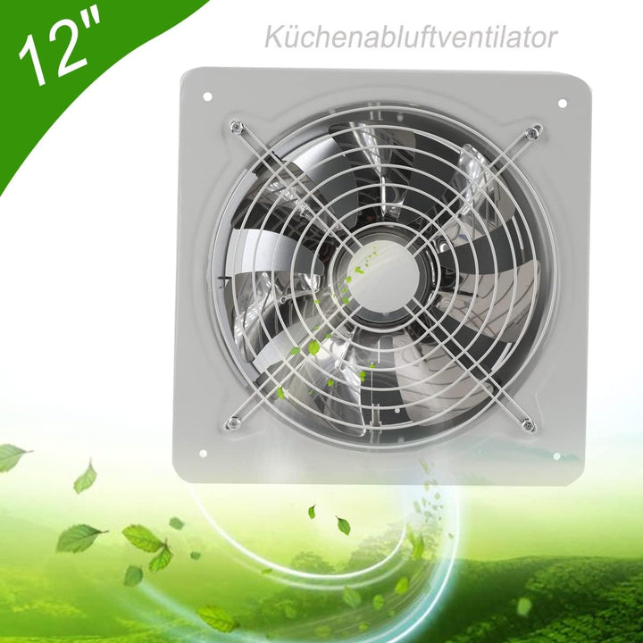 ECUTEE 120W 12" Küchenabluftventilator 2650 m³/h Abluftventilator 300mm Axialventilator Küchenabluft