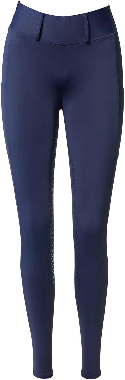 PFIFF 103100 Damen Reitleggings „Selina“ mit Handytasche M Blau, M Blau