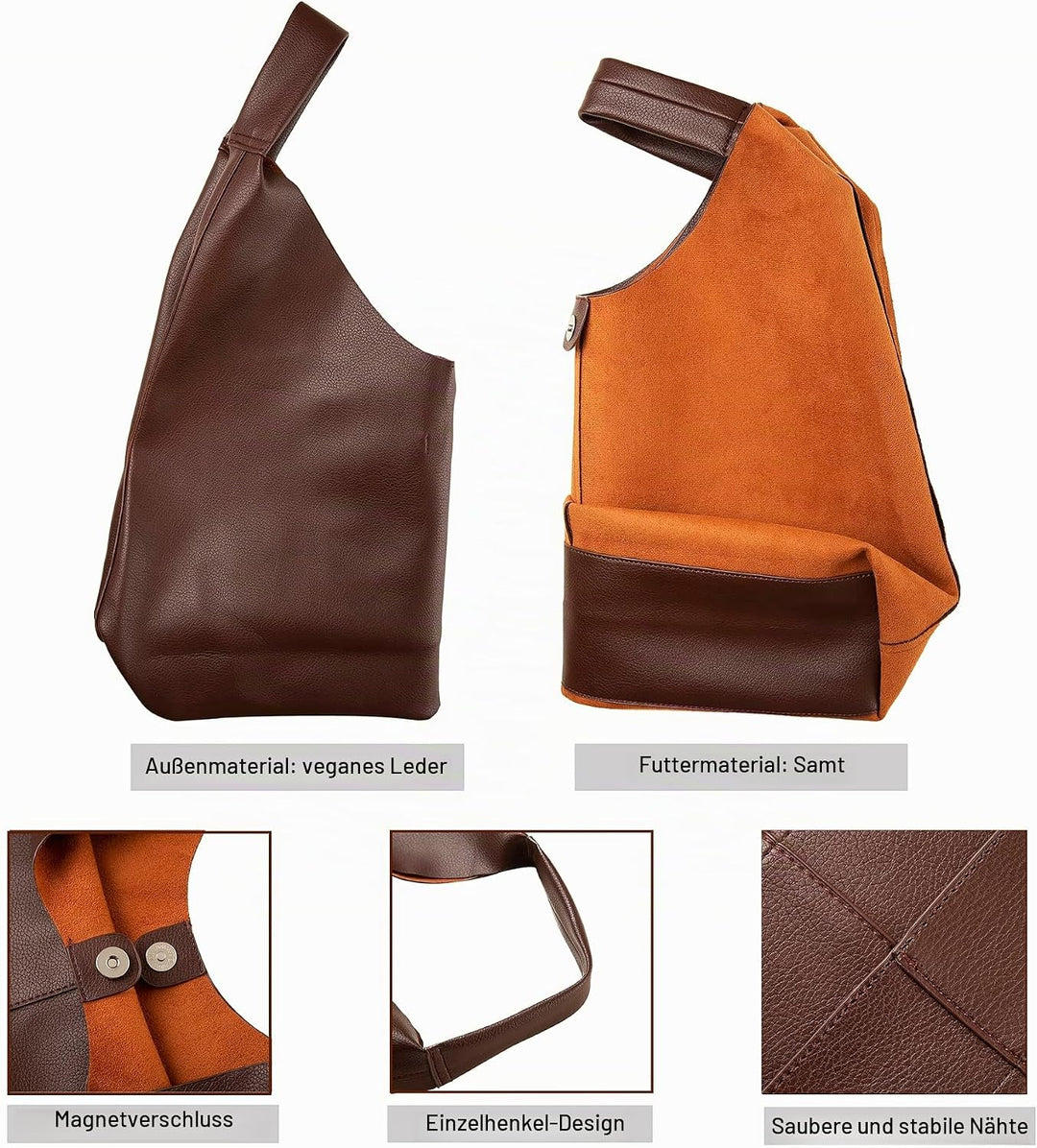 YLYYHH Weiche Leder Shopper Damen, Leder Handtasche Damen Gross, Leder Schultertasche und Geldbörse