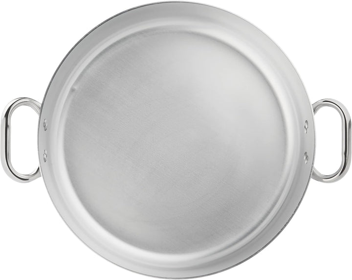 Pentole Agnelli ALMA10636 Professionelle Aluminiumpfannen 3 mm, niedriger Auflauf mit 2 Griffen, 11,