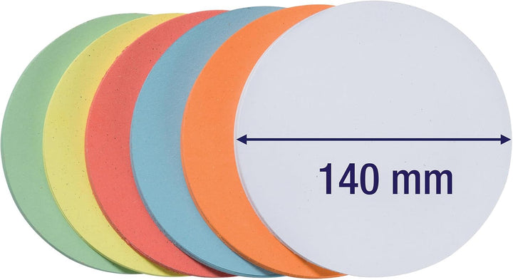 FRANKEN Moderationskarten Kreis mittel, 140 mm, 500 Stück, Präsentationskarten ideal für Meetings, T
