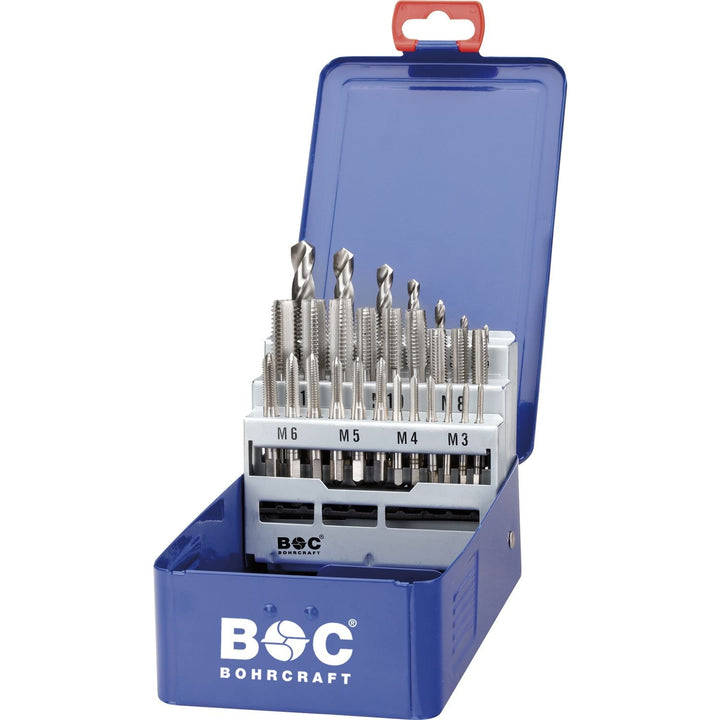 Bohrcraft 41001410028 H-Gewindeb.Satz HSSG/HSS M3-M12+Kernloch
