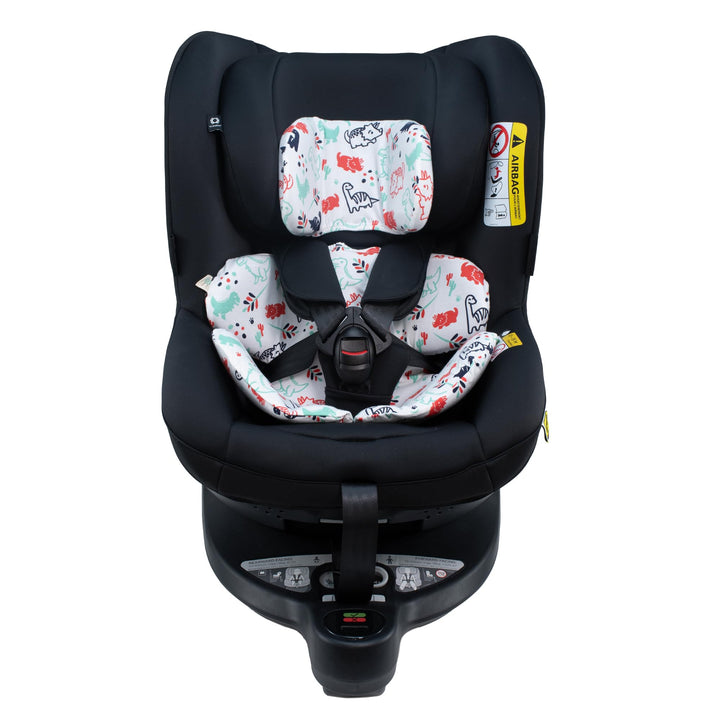 JYOKO Kids Bezug aus Baumwolle für Autositzverkleinerer, kompatibel mit Joie I-Spin 360 (Dino Party)