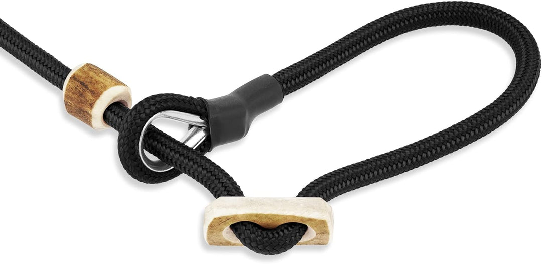 Romneys Hundeleine mit Halsband 6mm | Moxonleine Retrieverleine Agilityleine | Mit Zugbegrenzung, Zu