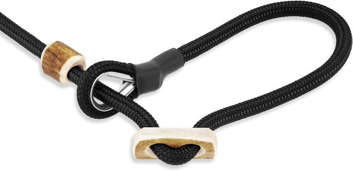 Romneys Hundeleine mit Halsband 6mm | Moxonleine Retrieverleine Agilityleine | Mit Zugbegrenzung, Zu