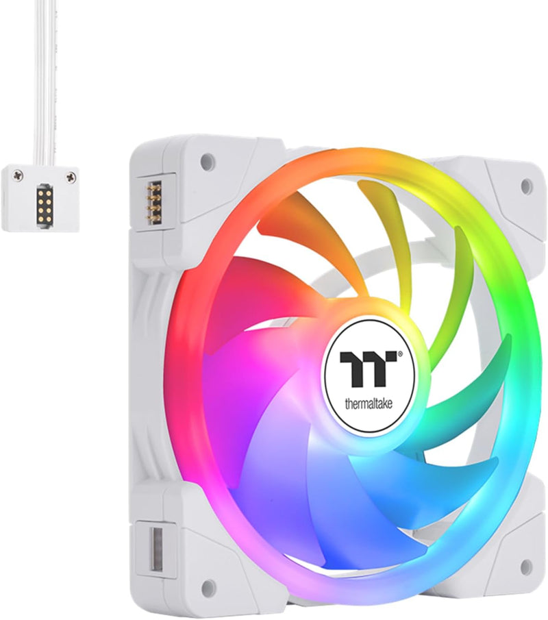 Thermaltake SWAFAN EX12 ARGB PC Cooling Fan White TT Premium Edition 3 Fan Pack 120mm Weiss, 120mm W