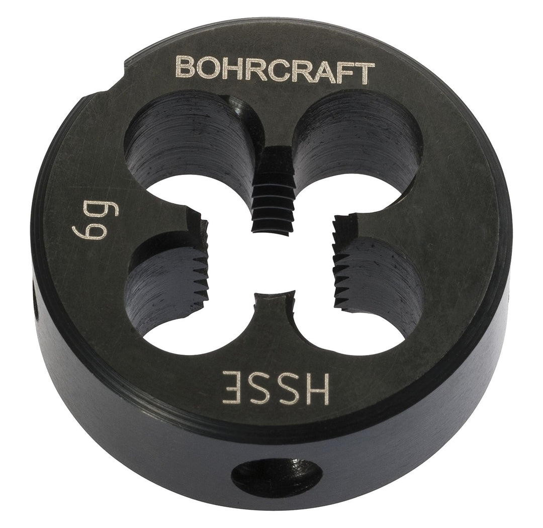Bohrcraft 42101100600, Gewindeschneideisen M6 HSS-Co , für Stahl, Edelstahl,NE-Metalle, Schneideisen