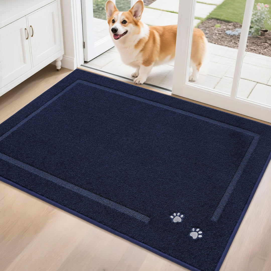 BEQHAUSE Fussmatte Innen, 80 * 120 cm Schmutzfangteppich, Schmutzfangmatte Waschbar Eingang Matte Fu