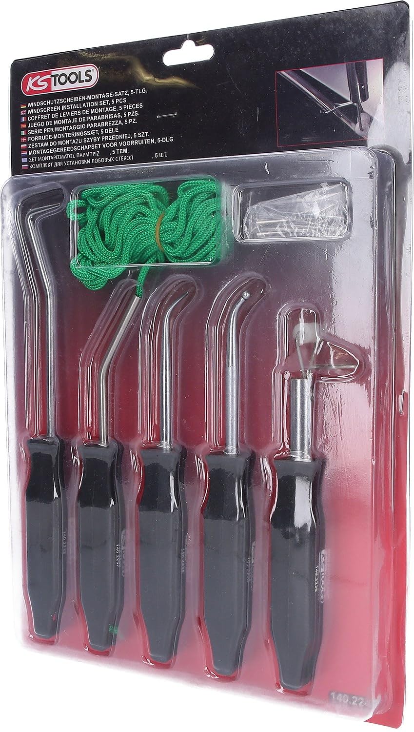 KS Tools 140.2240 Windschutzscheiben-Montage-Satz, 5-tlg.