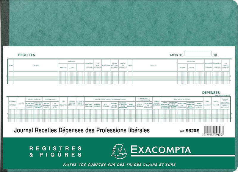 EXACOMPTA Geschäftsbuch "Recettes/Dépenses professions libé-