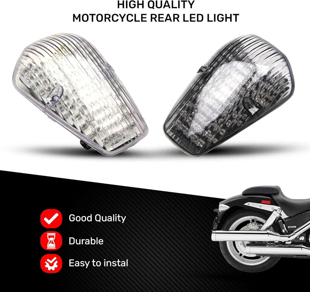 avdb-moto LED-Bremslicht mit integrierten Blinker kompatibel mit Honda VTX, 1300, 1800 (Getönt), Get