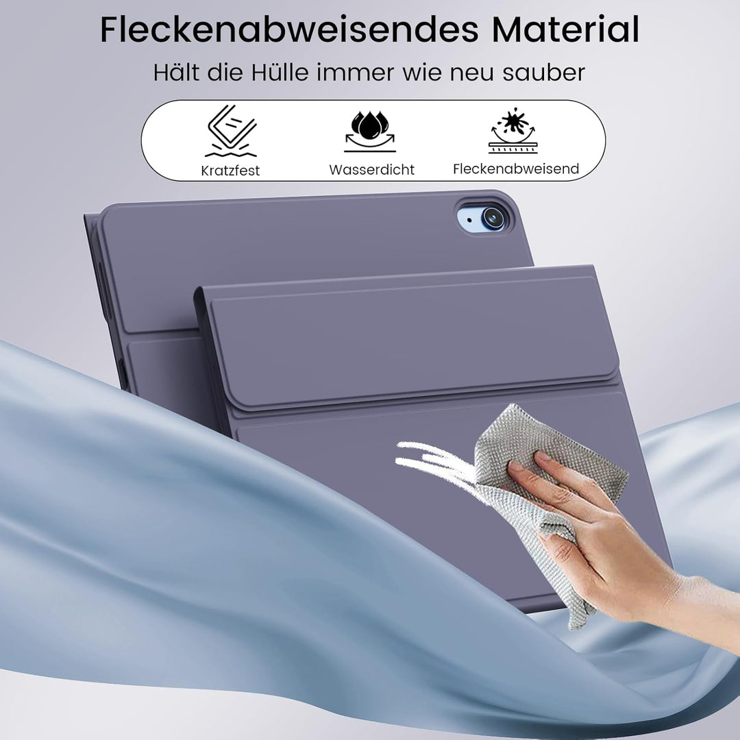 Hülle mit Tastatur für iPad Air 11 Zoll 2025 2024 (M3/M2), iPad Air 5 4 2022/2020 10,9 Zoll, Soft TP
