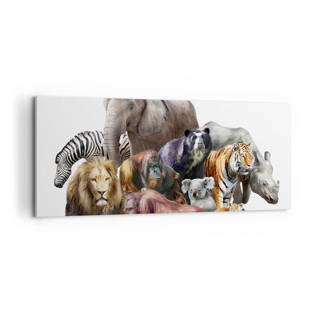 Wandbilder Dekoration Wohnzimmer Tiere Koala Löwe Affe Panorama Bilder auf Leinwand 120x50cm Leinwan