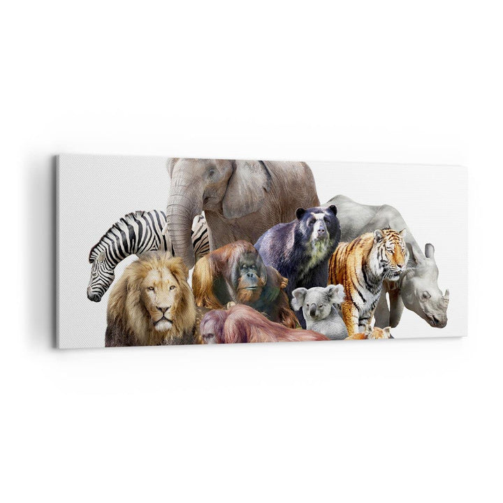 Wandbilder Dekoration Wohnzimmer Tiere Koala Löwe Affe Panorama Bilder auf Leinwand 120x50cm Leinwan