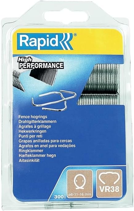Rapid Bindezange GP238 Set Inkl. 300 Stk. Ringklammern zum Sichern junger Pflanzen Gp238 Bindezange