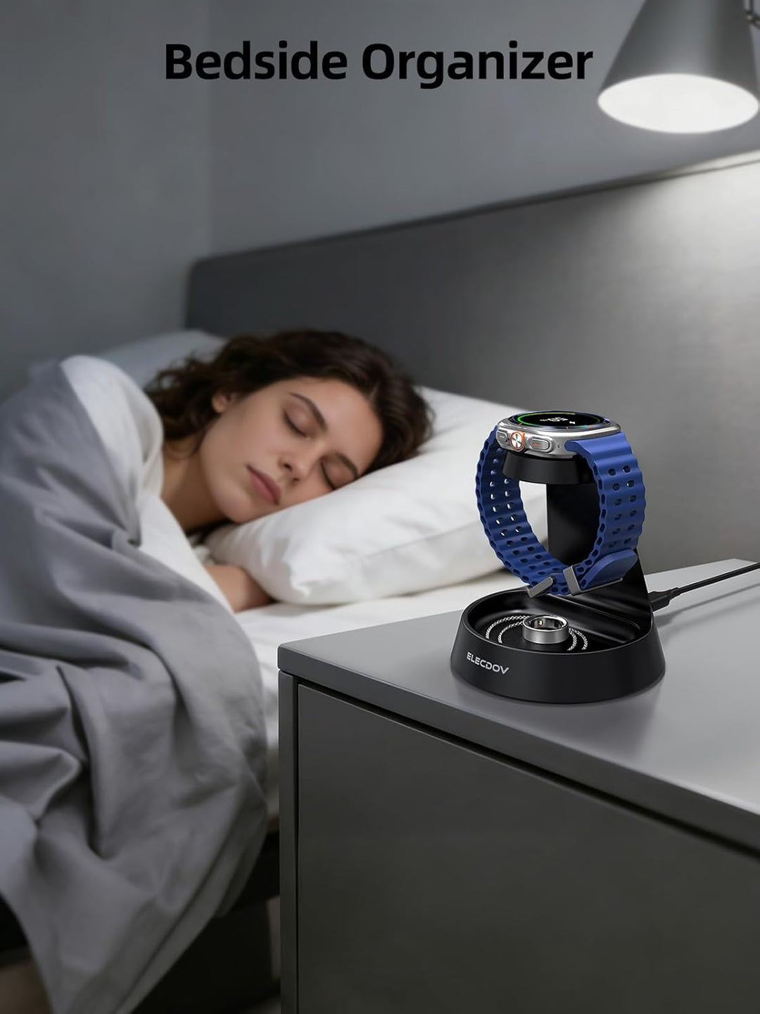 Ladestation für Samsung Galaxy Watch, Uhrenladegerät für Samsung Watch 8 Ladegerät-Ständer und Nacht