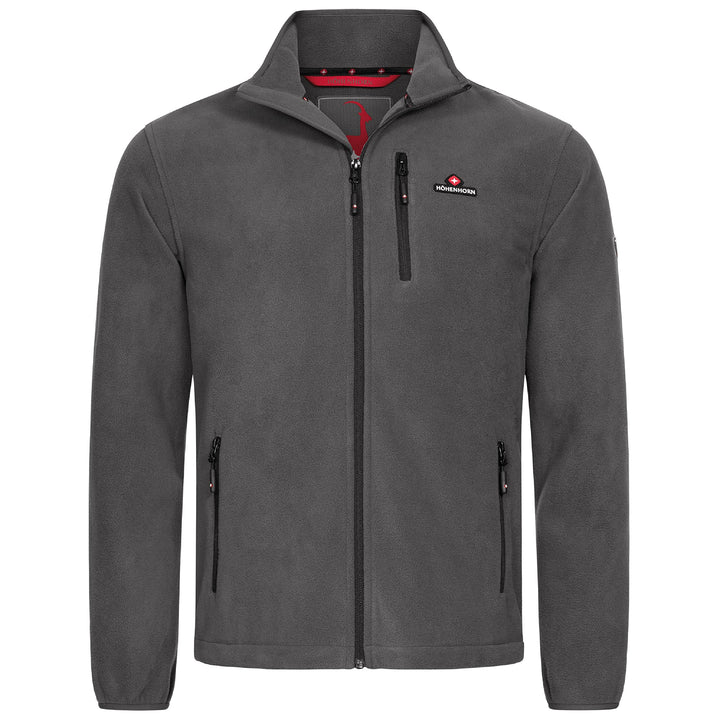 Höhenhorn Eigler Herren Fleece Jacke Full Zip Outdoor Wander Trekking S Grau, S Grau