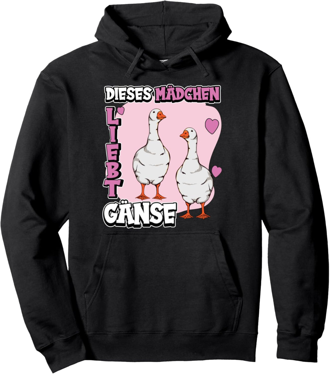 Kinder Gans Sachen Dieses Mädchen liebt Gänse Pullover Hoodie