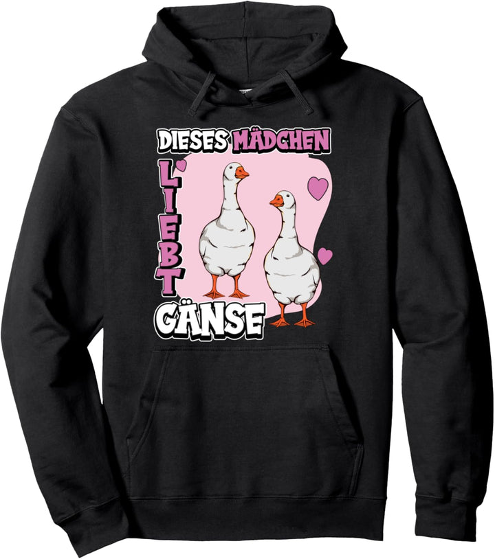 Kinder Gans Sachen Dieses Mädchen liebt Gänse Pullover Hoodie