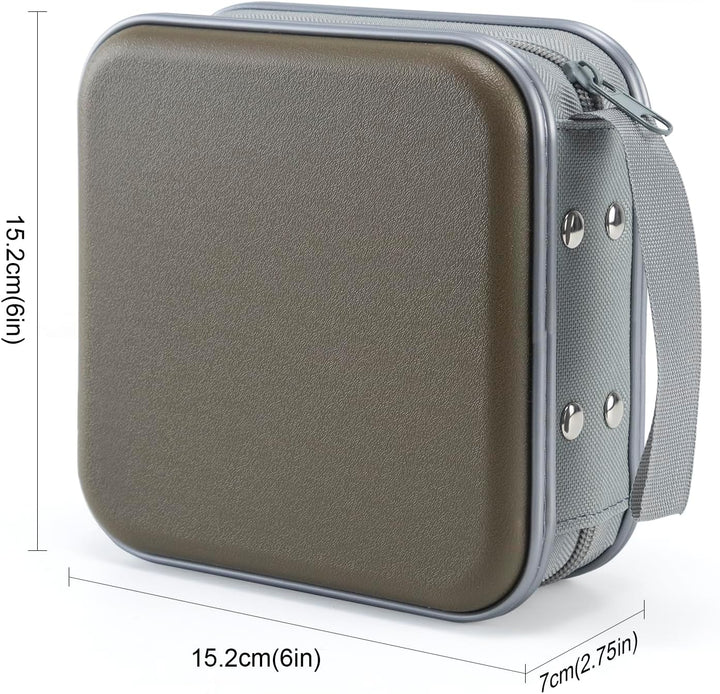 UENTIP CD-Hülle mit 48 Kapazitäten, tragbare DVD-Hülle aus Hartplastik, CD-Organizer, Brieftasche, s