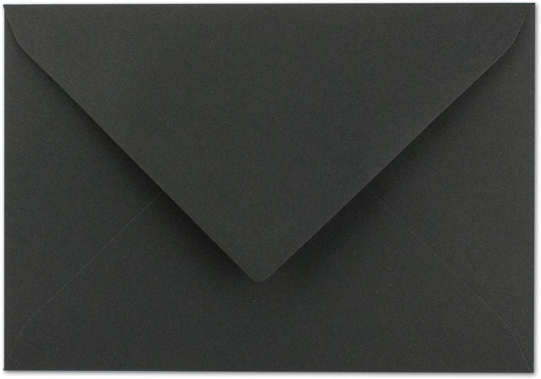 300x Vintage Brief-Umschläge DIN C5 Kraftpapier 120 g/m² - 157 x 225 mm - schwarz Recycling - Nasskl